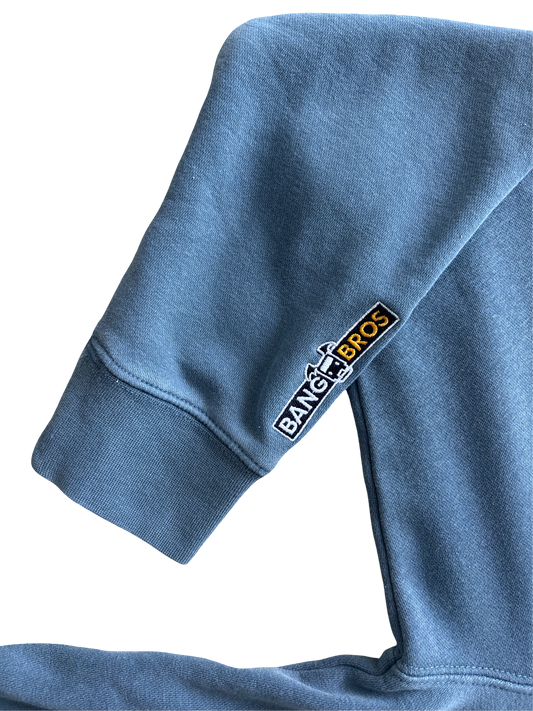 Bang Bros Vintage Wash Embroidered Hoodie - Blue Fade