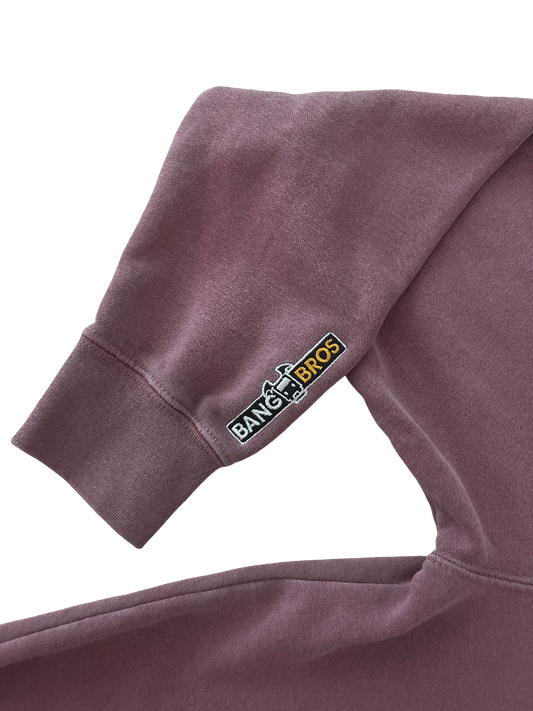 Bang Bros Vintage Wash Embroidered Hoodie - Rose