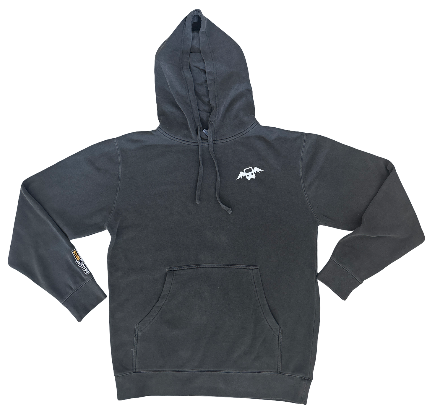 Bang Bros Vintage Wash Embroidered Hoodie - Grey