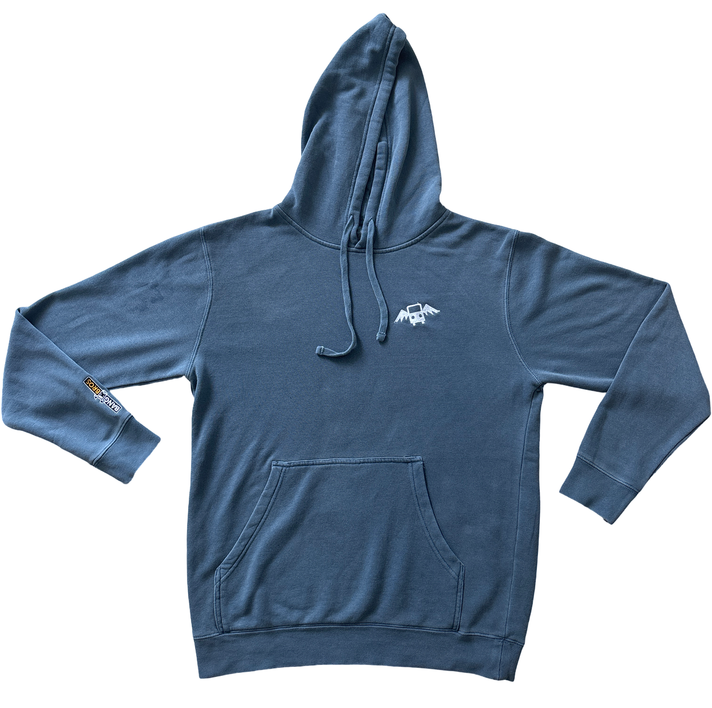 Bang Bros Vintage Wash Embroidered Hoodie - Blue Fade