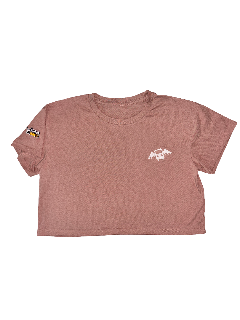 Bang Bros Vintage Wash Cropped Tee - Pink