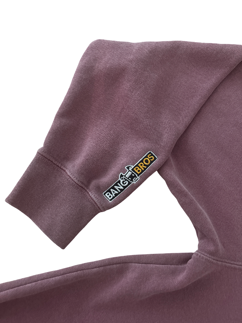 Bang Bros Vintage Wash Embroidered Hoodie - Rose