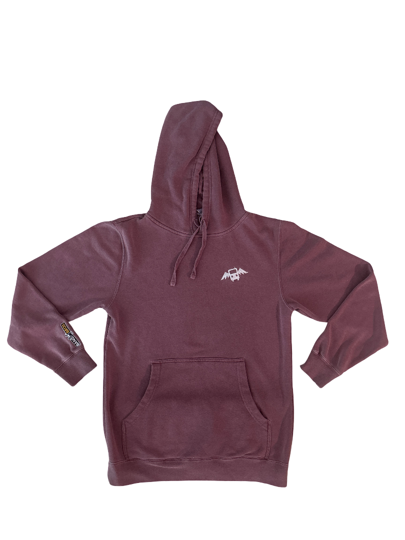 Bang Bros Vintage Wash Embroidered Hoodie - Rose